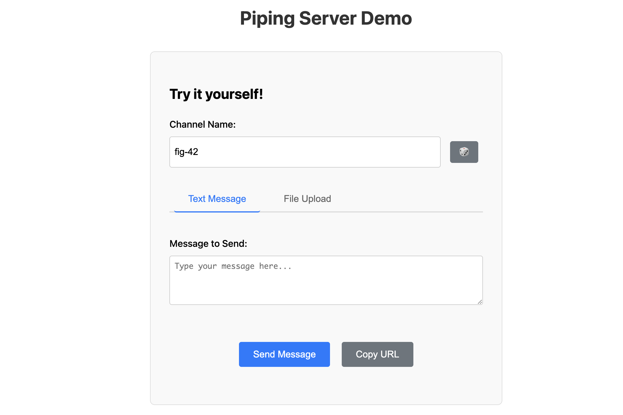 piping server のデモ画面